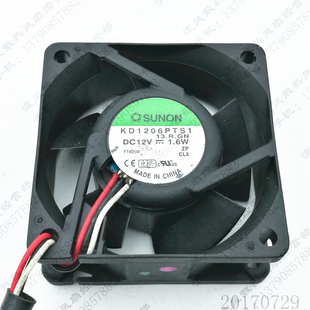 12V 1.6W 6025 原装 3线 KDE1206PS1 6CM 电源机箱散热风扇 建准