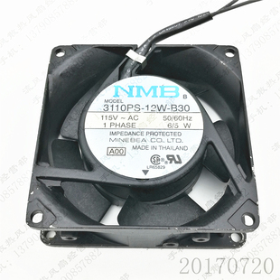 12W B30 8025 NMB 金属框散热风扇现货 3110PS 原装 115V