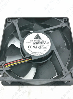原装 台达 AFB1212VHE -FOO 12038 12V 0.90A 3线 12cm 散热风扇