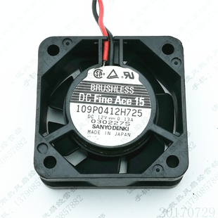 12V 109P0412H725 0.13A 4015 南北桥电源散热风扇 原装 4CM 三洋