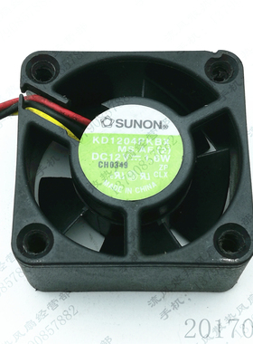 原装 建准 KD1204PKBX 4020 12V 1.6W 3线 测速 服务器散热风扇