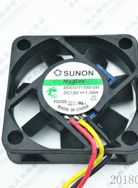 原装SUNON ME40101V1-0000-G99 12V 1.08W 4CM 4010 3线静音风扇
