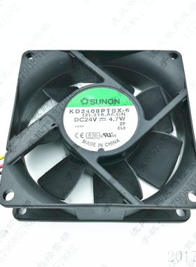 原装 SUNON KD2408PTBX-6 24V 4.7W 8025 8CM 3线 防水变频器风扇