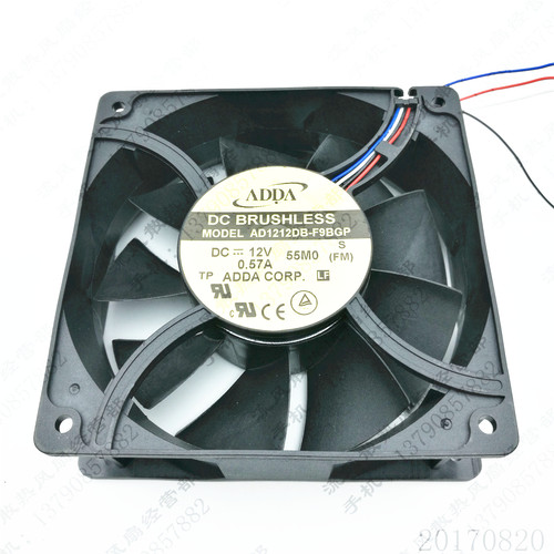 原装 ADDA AD1212DB-F9BGP 12V 0.57A 12038 12CM 设备散热风扇