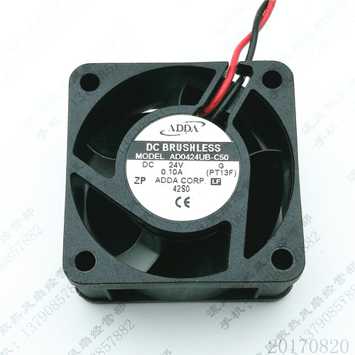 原装 ADDA AD0424UB-C50 24V 0.1A 2线 4020 4CM 变频器散热风扇