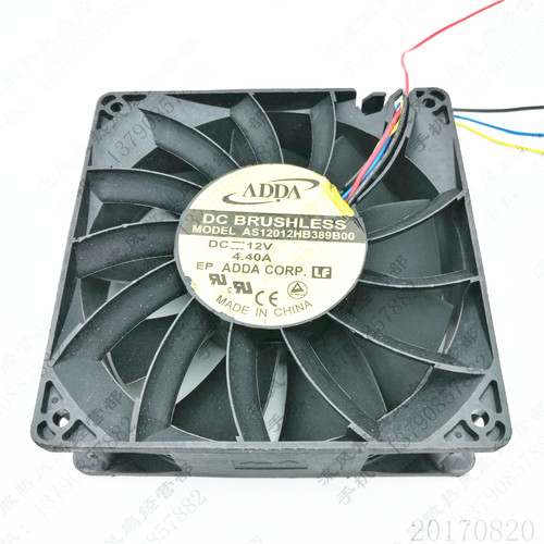 原装 ADDA AS12012HB389B00 12V 4.4A 12038 12CM 4线PWM强风风扇