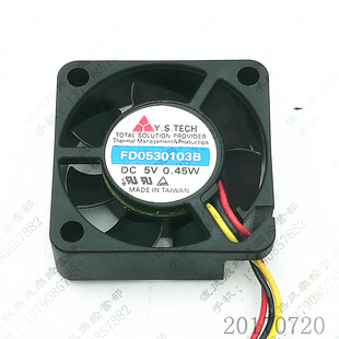 TECH FD0530103B 3线 元 静音散热小风扇 0.45W 山Y.S 原装 3010