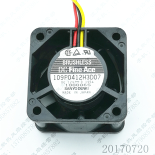4028 4CM 服务器 三洋 散热风扇 机箱 109P0412H3D07 3线 原装 12V