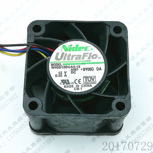 12V 0.55A 原装 4线 W40S12BUA5 4028 服务器散热风扇 Nidec