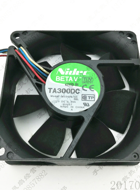 原装 Nidec M33406-35 12V 0.29A 8cm 8025 4线 电源机箱散热风扇