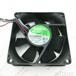 12V 4线 Nidec 电源机箱散热风扇 8025 M33406 8cm 原装 0.29A