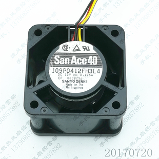 12V 109P0412FH3L4 0.195A 4CM 服务器散热风扇 原装 4028 三洋