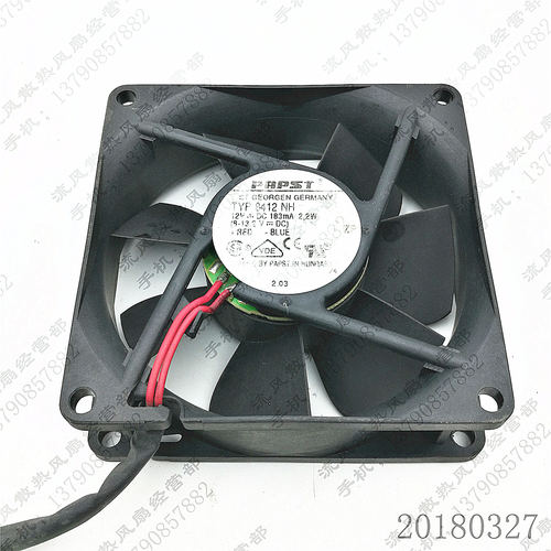 原装德国Papst TYP8412NH 12V 2.2W 8CM 8025 工控机设备散热风扇