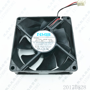 8cm 散热风扇 3110KL 变频器 0.18A 24V 8025 B60 05W NMB 原装