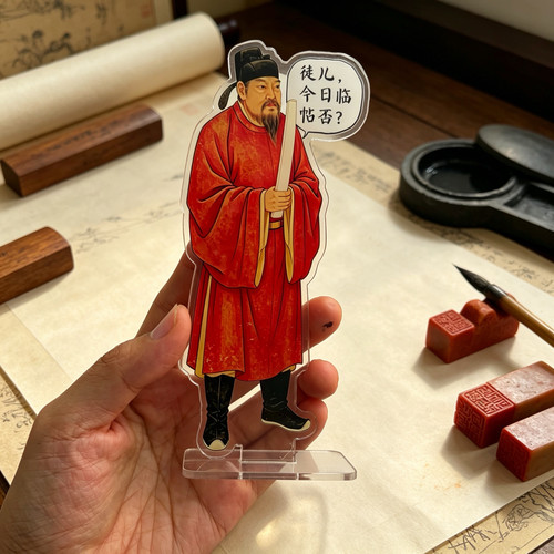 自制颜真卿周边书法文创多宝塔15厘米大尺寸亚克力立牌送贴纸