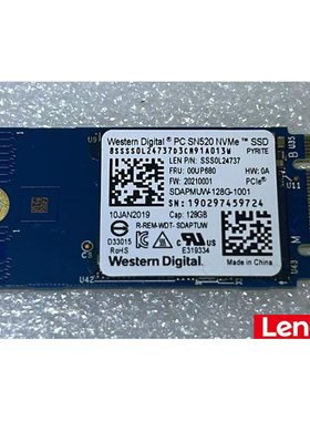 WD/西部数据 SN520 128G 2242 M.2 NVME协议 SSD 固态硬盘