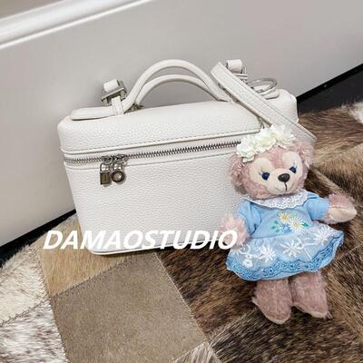 Damaostudio真皮LP19手提包gigi头层牛皮饭盒包单肩斜挎凯莉女包