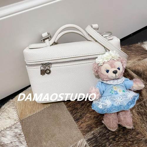 Damaostudio真皮LP19手提包gigi头层牛皮饭盒包单肩斜挎凯莉女包