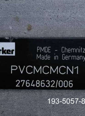 PVCMCMCN1调节阀，Parker件详谈报价