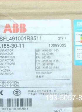 议价ABB A185-30-11 ABB接触器 1SFL49详谈