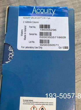 原装正品沃特世waters色谱柱，货号186005296价格详谈