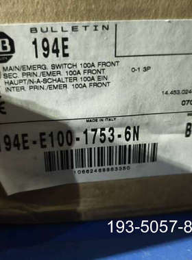 议价AB隔离开关194E-E100-1753-6N，意大利原详谈
