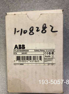 议价ABB安全继电器RT6 24VAC 2TLA01详谈