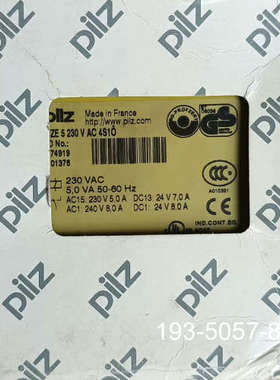 皮尔兹PZE 5 230VAC 4S/1O ,47491详谈报价