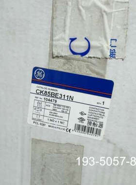 原装正品GE接触器CK85BE311N，220-250V交流线圈，1价格详谈