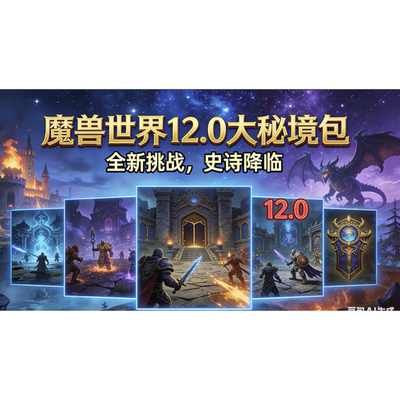 魔兽世界12.0正式服大米10层限时低保坐骑wow大秘境3000分3400分