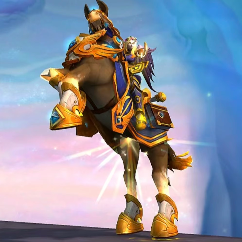 魔兽世界QS圣骑士专属wow职业坐骑 大领主金辉战马 突袭墓穴任务