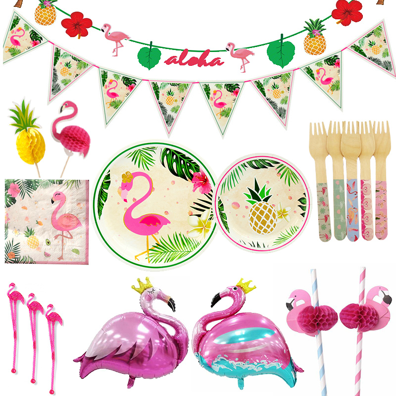 flamingo party ideas火烈鸟主题派对布置夏威夷风甜品台装扮套装 节庆用品/礼品 节日装扮用品 原图主图