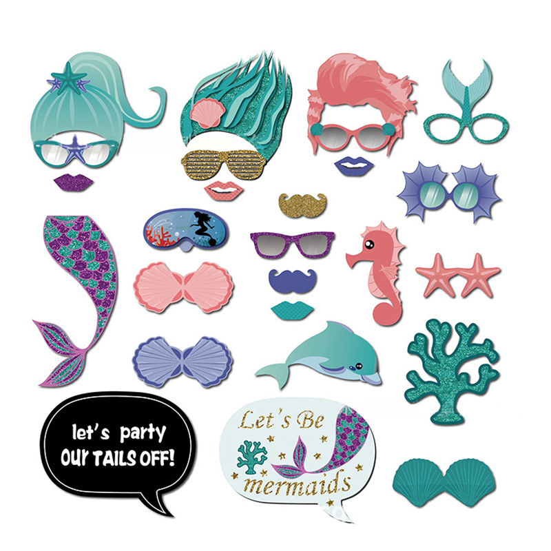 生日派对布置美人鱼photobooth