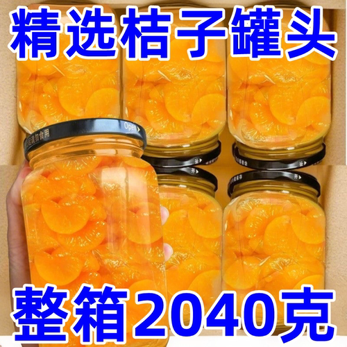 新鲜橘子罐头玻璃瓶既食桔子瓣果汁罐头水果捞商用整箱批发大瓶