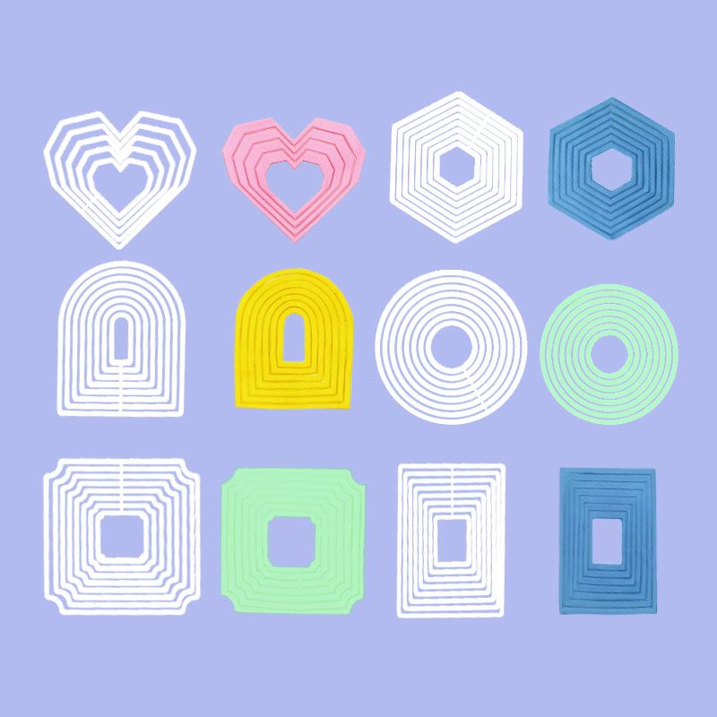 河马泥塘爱心缺角正方形拱门切模