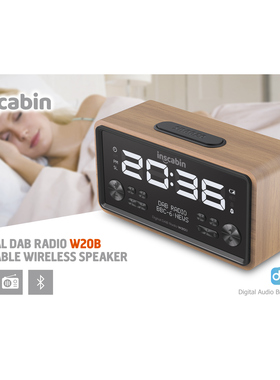 外贸收音机DAB+FM电台蓝牙5.0多功能闹钟高档客厅卧室音箱