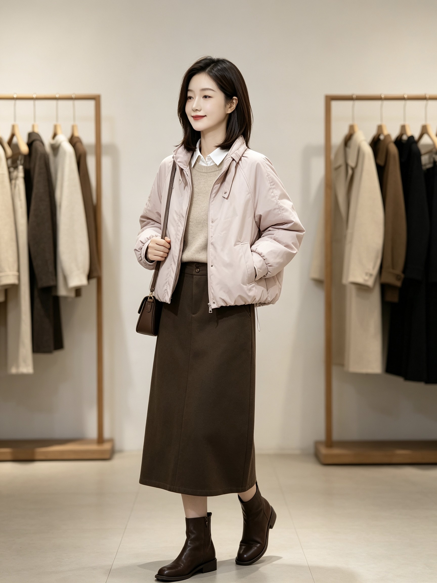 水洗皮夹克轻薄羽绒服2026秋冬新品复古时尚短款厚外套