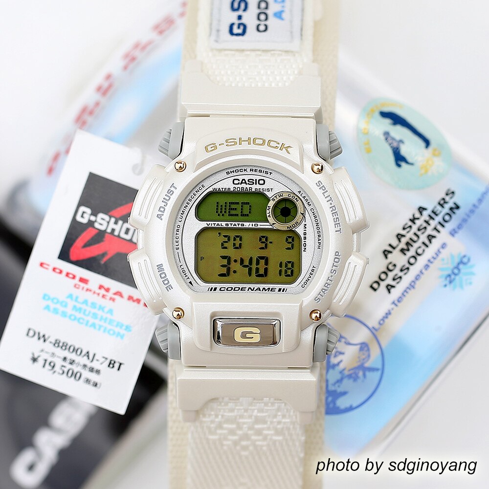 全新现货G-SHOCKxA.D.M.A. DW-8800AJ-7BT阿拉斯加养狗协会