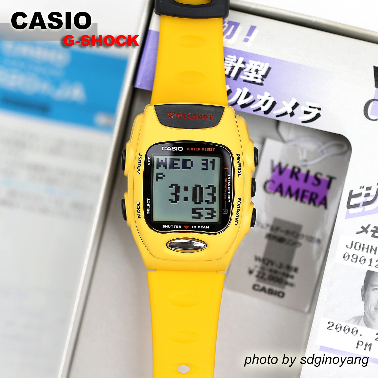 casio卡西欧camera wqv-2-9jr黄色限定版潮人达人可拍照全新现货