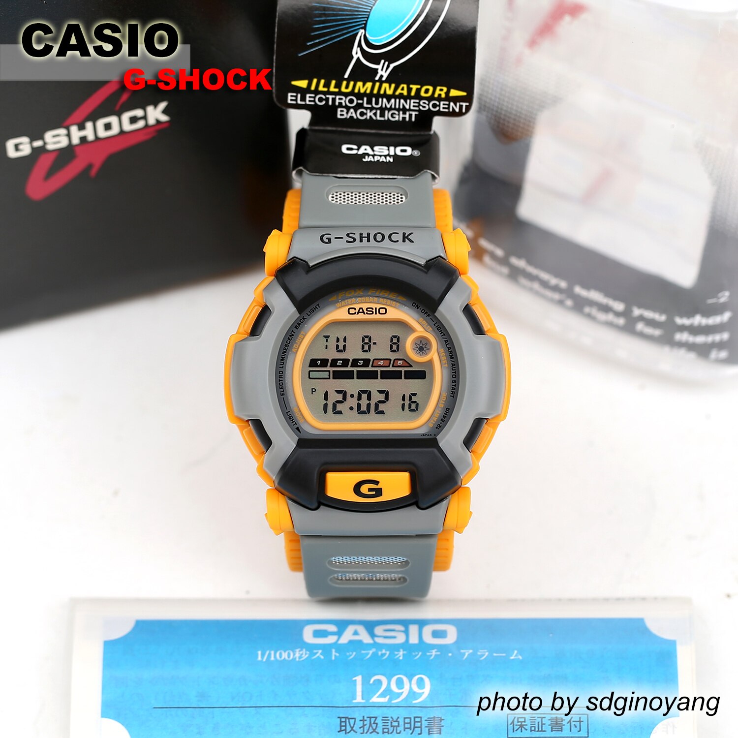 casio卡西欧g-shock nexax dw-002j-9t限定灰黄稀有配色全新现货