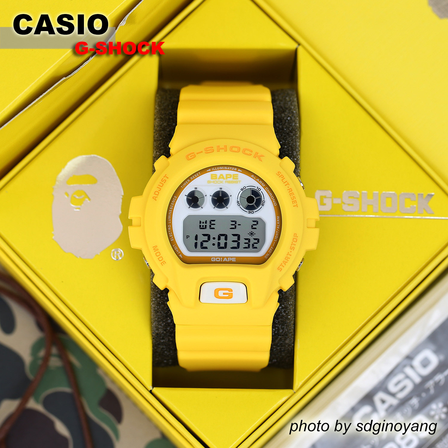 G-SHOCK卡西欧ABathingApe猿人手表