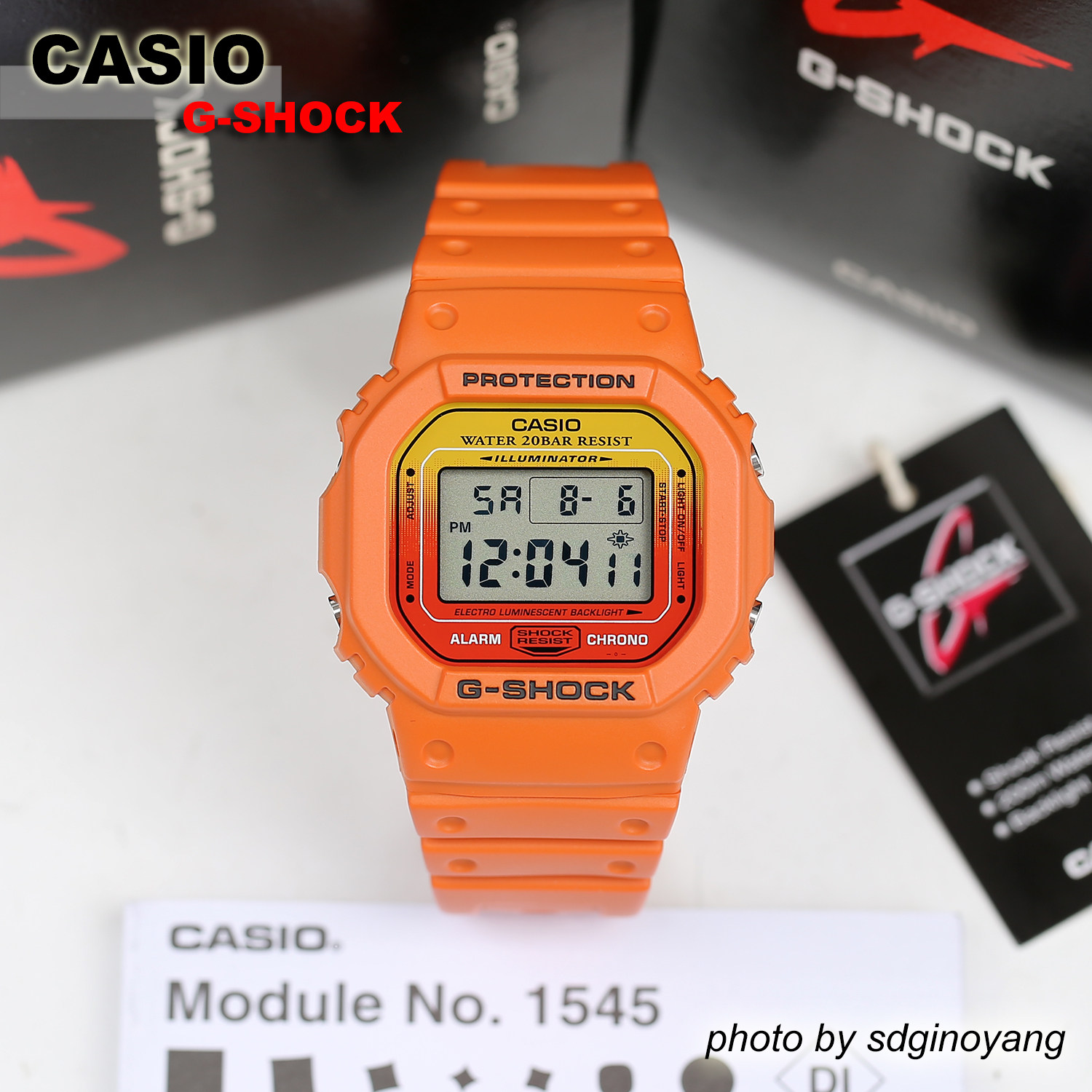 CASIO卡西欧G-SHOCK DW-5600LC-4DR美好日出橘子绝版方块全新现货