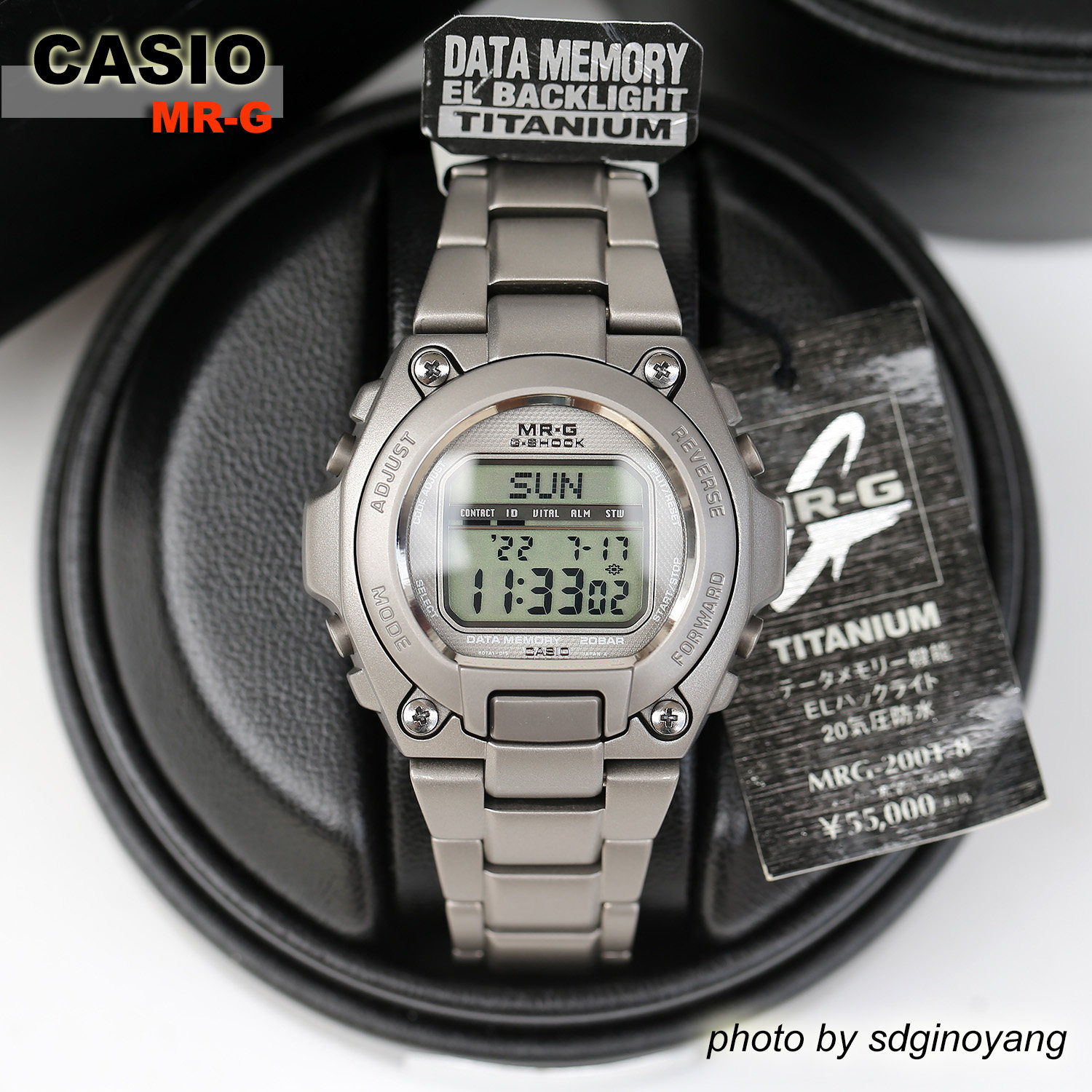 CASIOMR-G旗舰圆头全钛合金手表