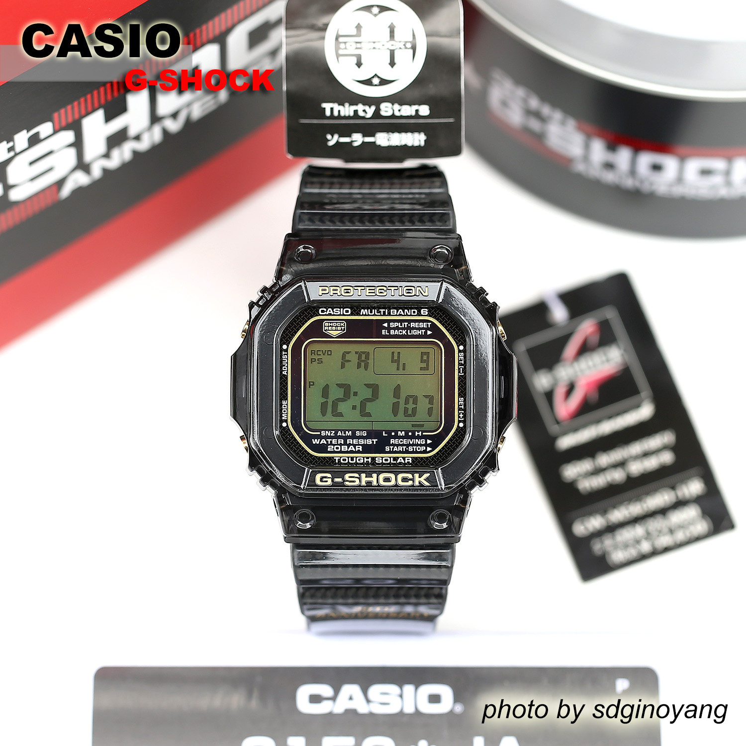 CASIO G-SHOCK GW-M5630D-1JR 30周年电波方块炭纤维表带全新结束