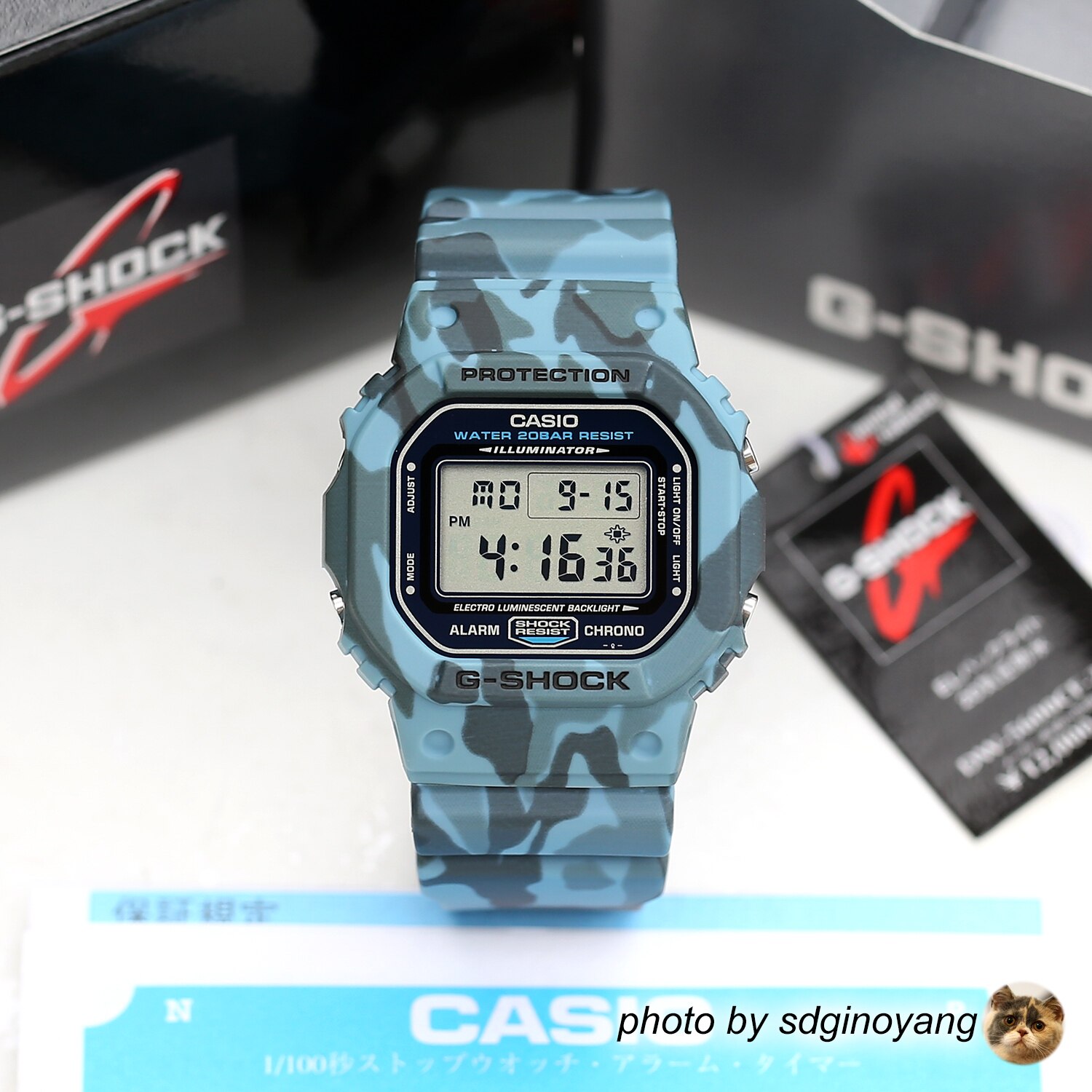 CASIO卡西欧G-SHOCK海洋G-PYTHON迷彩DW-5600CF-2JF方块全新现货
