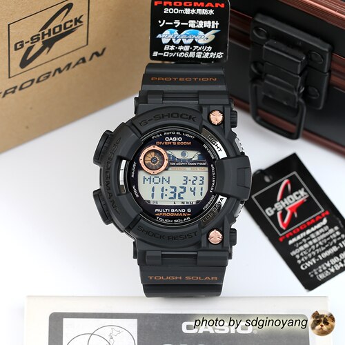 GSHOCK玫瑰金FROGMAN潜水腕表