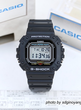 CASIO卡西欧G-SHOCK DW-5300-1AV 钨丝灯背光方块901机芯全新结束