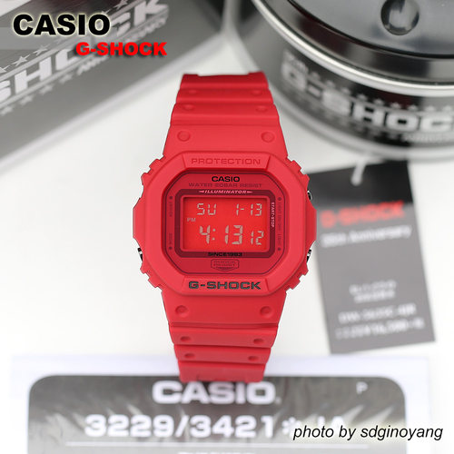 卡西欧G-SHOCK35周年红色方块腕表