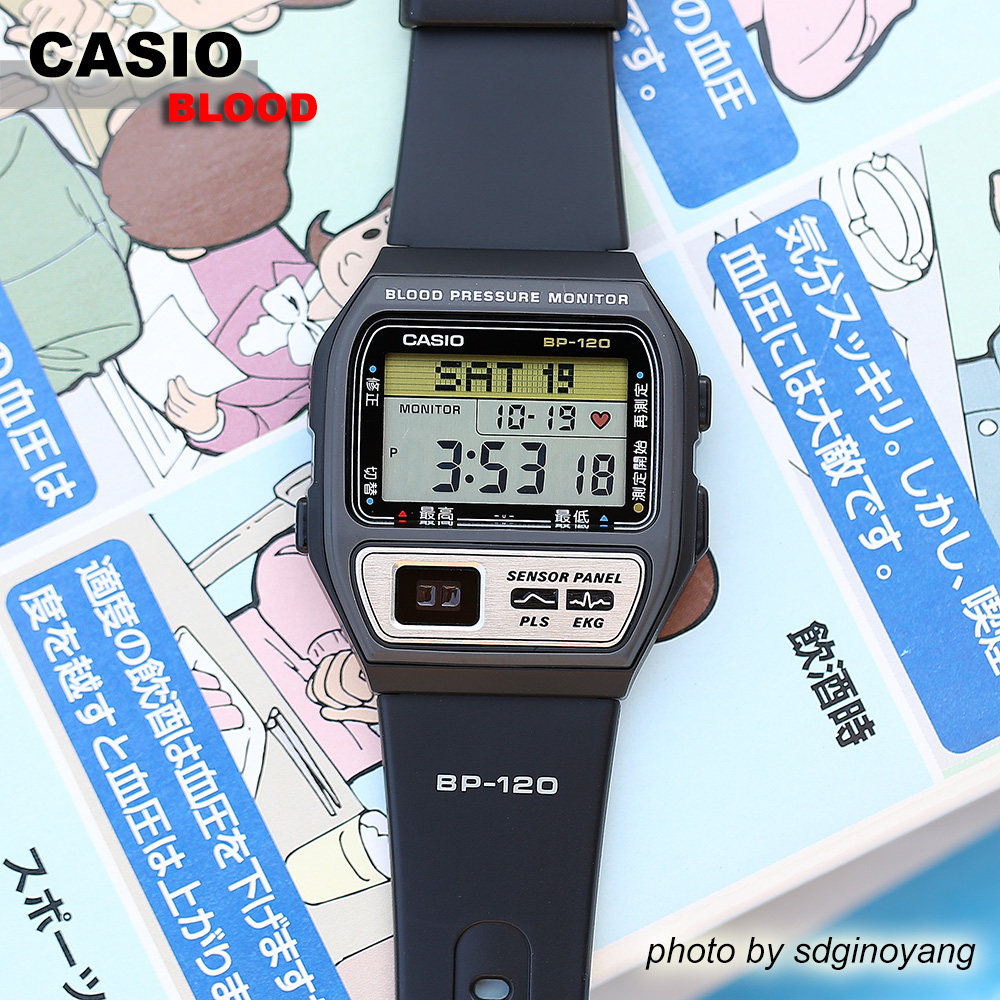 CASIO卡西欧BP-120C-1JR黑科技1994年二代监测血压脉搏腕表全结束
