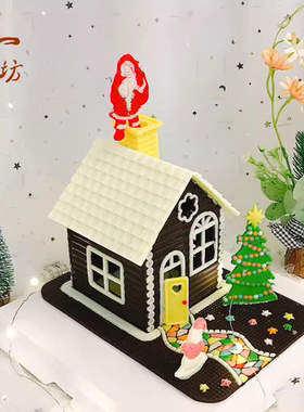 圣诞节巧克力小屋硅胶模具姜饼屋